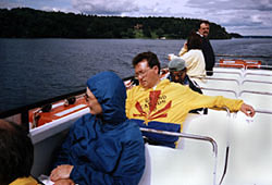 Roger falls asleep during a cruise of the Thousand Islands near Kingston, Ont.